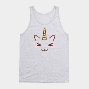 Kawaii Unicorn Face,women's tshirt,unicorn gift,unicorn birthday party, unicorn lover,pastel unicorn,kawaii gear,unicorn collector,cute face Tank Top